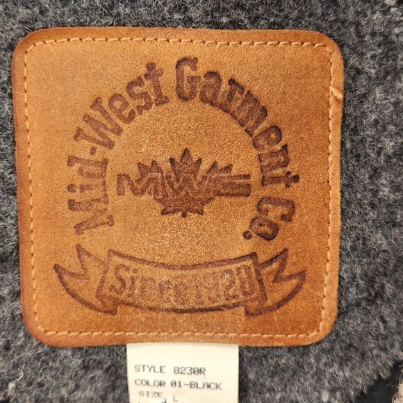 Mid West Garment Co Coat Wool Blend W/Sherpa Collar Men's L South Western Lined - Picture 5 of 8